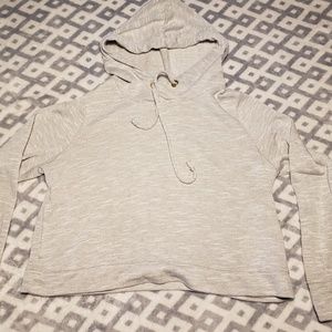 INC Gray Cropped Hoodie sz M